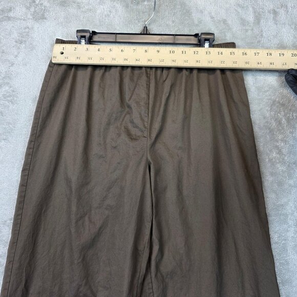 I. Magnin Pants Womens Medium Brown Pull On Elastic Waist Straight Leg Lounge - Picture 2 of 10